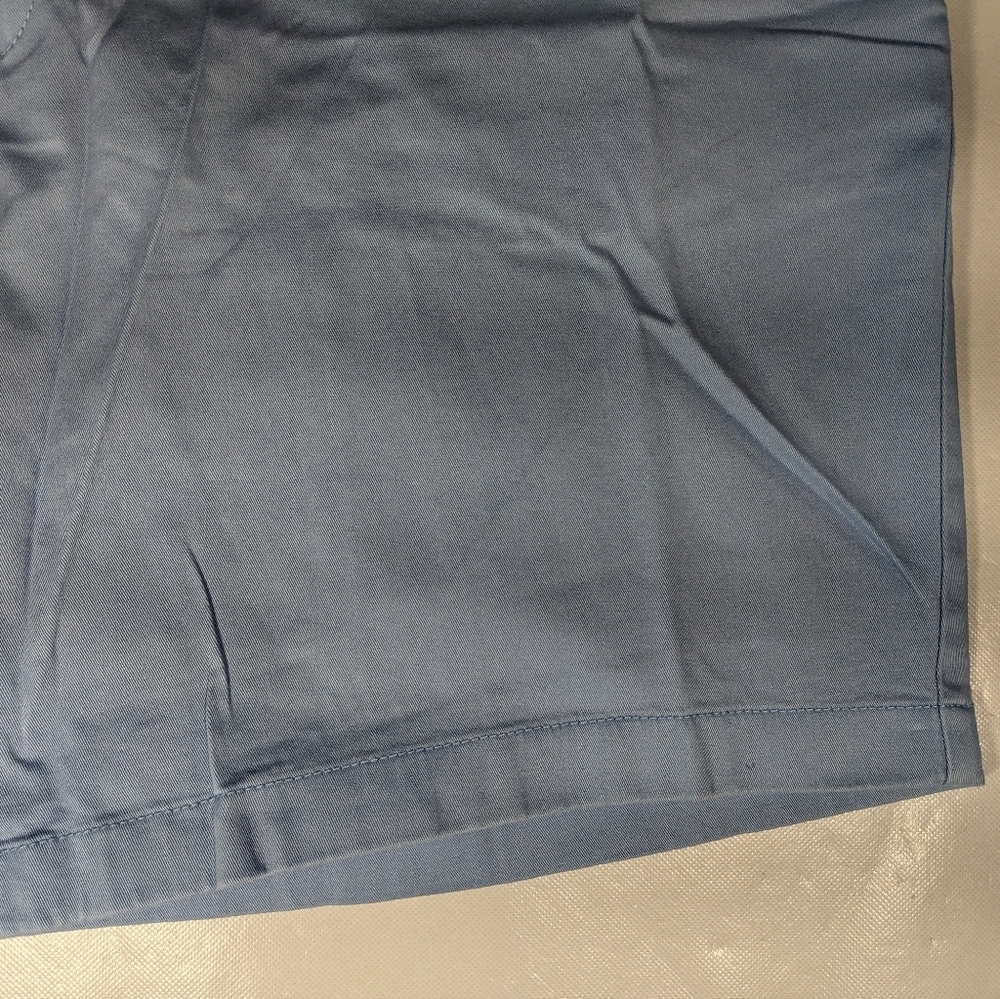 NEW Big Mens Roundtree & Yorke Casuals Chino Flat Shorts 9"I Lt Blue - Picture 2 of 9